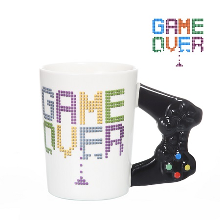 Game Over Coffee Mug 3D Game Controller Handle Mug Ceramic Cup Milk Tea Mugs Gameboy Birthday
