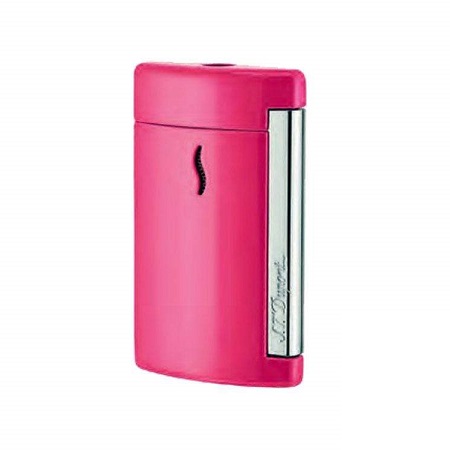 S.T. Dupont Minijet Rose Sorbet Lighter Lacquer Pink Chrome Trim 010514
