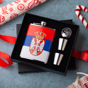 Pljoska Set Srbija Sa 2 Čašice