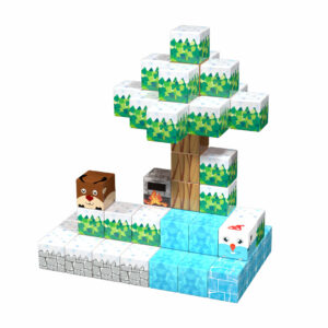 Magnetic Cubes L - Winter & Animals (64)