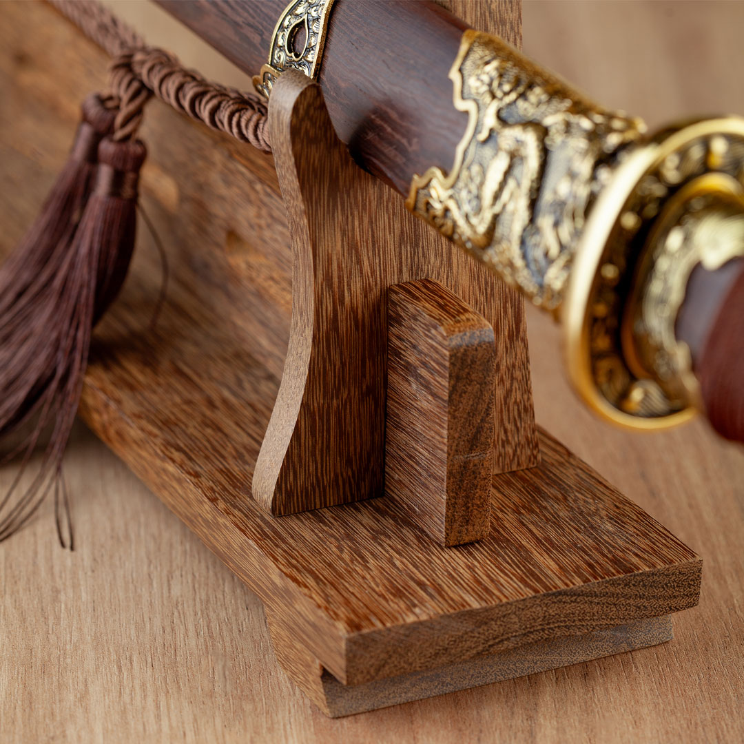 Drveni stalak za katane - tamni 3 Drveni stalak za katane - tamni