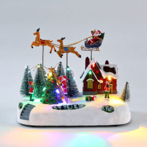 Kutija za nakit Kuća + Put 33 Novogodišnja dekoracija - Božićno selo