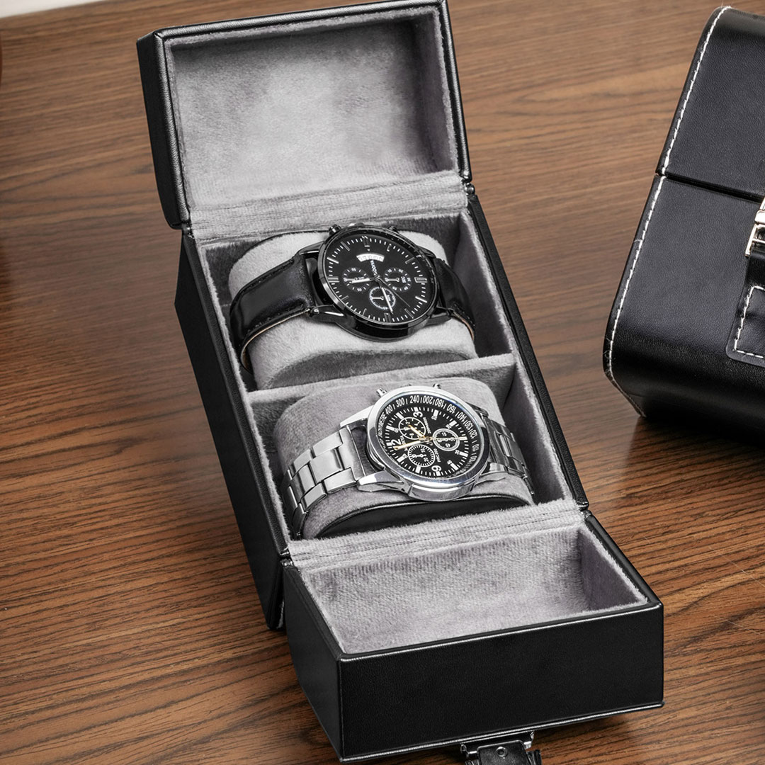 Putna kutija za satove - Black Duo 4 Putna kutija za satove - Black Duo