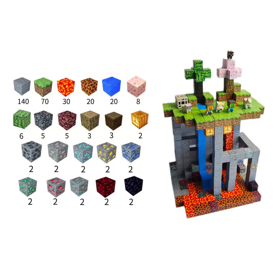 Magnetic Cubes M - Minecraft MagWorld (332) 1 Magnetic Cubes M - Minecraft MagWorld (332)