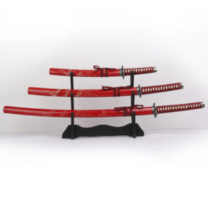 Katana Mini - Red Crest 14 Katana Set - Red Trio